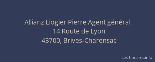 Allianz Liogier Pierre Agent g&eacute;n&eacute;ral