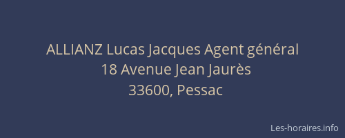 ALLIANZ Lucas Jacques Agent g&eacute;n&eacute;ral