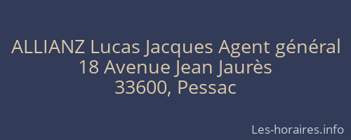ALLIANZ Lucas Jacques Agent général