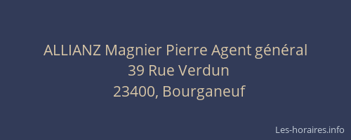 ALLIANZ Magnier Pierre Agent général