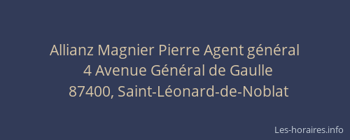 Allianz Magnier Pierre Agent général