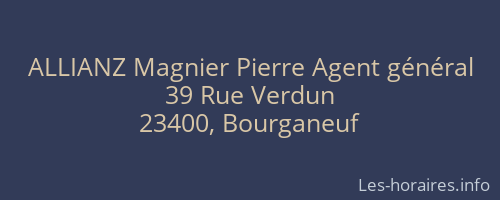 ALLIANZ Magnier Pierre Agent général