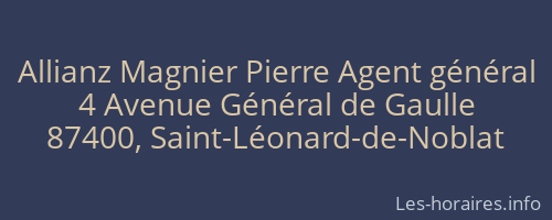 Allianz Magnier Pierre Agent général