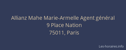 Allianz Mahe Marie-Armelle Agent général