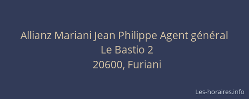 Allianz Mariani Jean Philippe Agent g&eacute;n&eacute;ral
