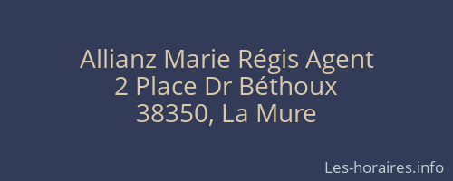 Allianz Marie Régis Agent