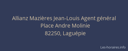 Allianz Mazi&egrave;res Jean-Louis Agent g&eacute;n&eacute;ral