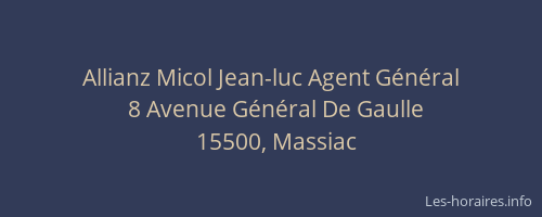 Allianz Micol Jean-luc Agent G&eacute;n&eacute;ral