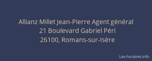 Allianz Millet Jean-Pierre Agent g&eacute;n&eacute;ral
