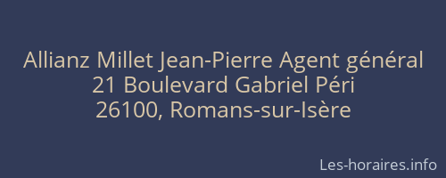 Allianz Millet Jean-Pierre Agent général