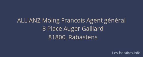 ALLIANZ Moing Francois Agent général