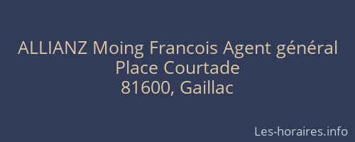 ALLIANZ Moing Francois Agent général
