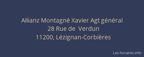 Allianz Montagn&eacute; Xavier Agt g&eacute;n&eacute;ral