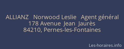 ALLIANZ   Norwood Leslie   Agent général