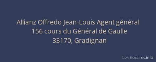 Allianz Offredo Jean-Louis Agent g&eacute;n&eacute;ral