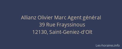 Allianz Olivier Marc Agent g&eacute;n&eacute;ral