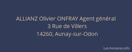 ALLIANZ Olivier ONFRAY Agent g&eacute;n&eacute;ral