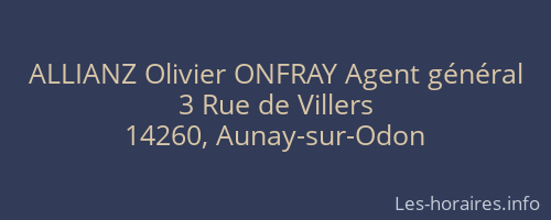 ALLIANZ Olivier ONFRAY Agent général