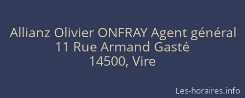 Allianz Olivier ONFRAY Agent général