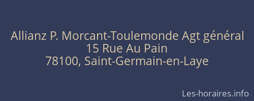 Allianz P. Morcant-Toulemonde Agt général