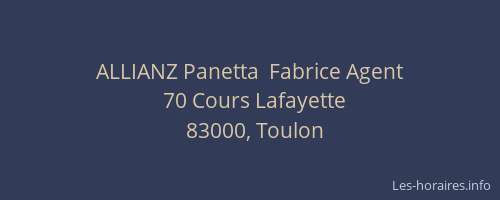 ALLIANZ Panetta  Fabrice Agent