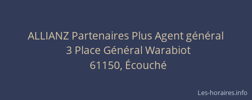 ALLIANZ Partenaires Plus Agent g&eacute;n&eacute;ral