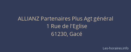 ALLIANZ Partenaires Plus Agt g&eacute;n&eacute;ral