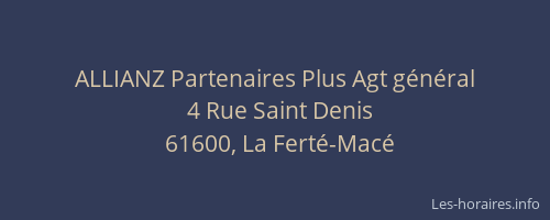 ALLIANZ Partenaires Plus Agt g&eacute;n&eacute;ral