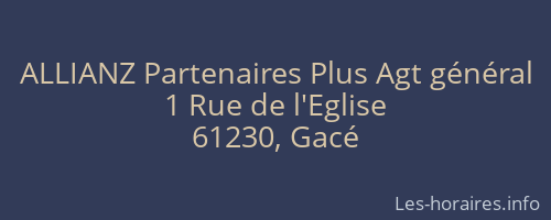 ALLIANZ Partenaires Plus Agt général
