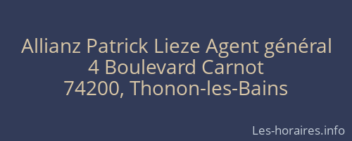 Allianz Patrick Lieze Agent général
