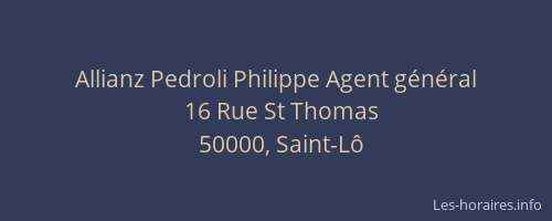 Allianz Pedroli Philippe Agent g&eacute;n&eacute;ral