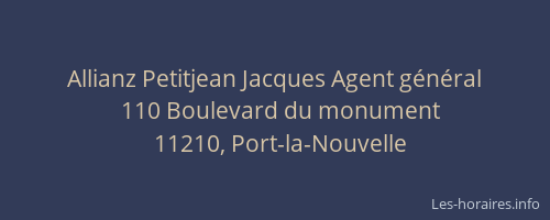 Allianz Petitjean Jacques Agent g&eacute;n&eacute;ral