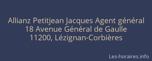 Allianz Petitjean Jacques Agent général