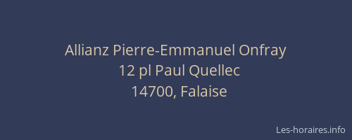Allianz Pierre-Emmanuel Onfray