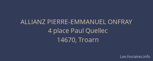 ALLIANZ PIERRE-EMMANUEL ONFRAY