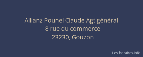 Allianz Pounel Claude Agt g&eacute;n&eacute;ral