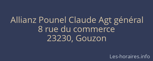 Allianz Pounel Claude Agt général