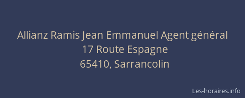 Allianz Ramis Jean Emmanuel Agent g&eacute;n&eacute;ral