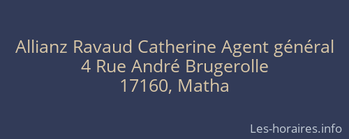 Allianz Ravaud Catherine Agent général