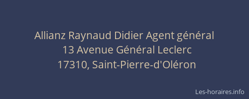 Allianz Raynaud Didier Agent g&eacute;n&eacute;ral