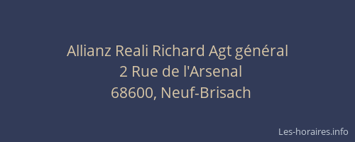 Allianz Reali Richard Agt g&eacute;n&eacute;ral