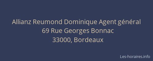Allianz Reumond Dominique Agent général