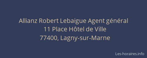 Allianz Robert Lebaigue Agent général