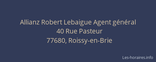 Allianz Robert Lebaigue Agent général