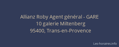 Allianz Roby Agent général - GARE