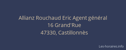 Allianz Rouchaud Eric Agent g&eacute;n&eacute;ral