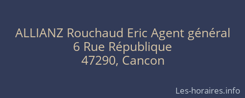 ALLIANZ Rouchaud Eric Agent général