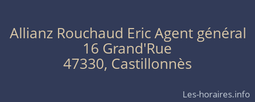 Allianz Rouchaud Eric Agent général