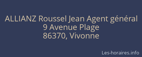 ALLIANZ Roussel Jean Agent général