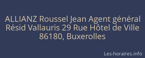 ALLIANZ Roussel Jean Agent général